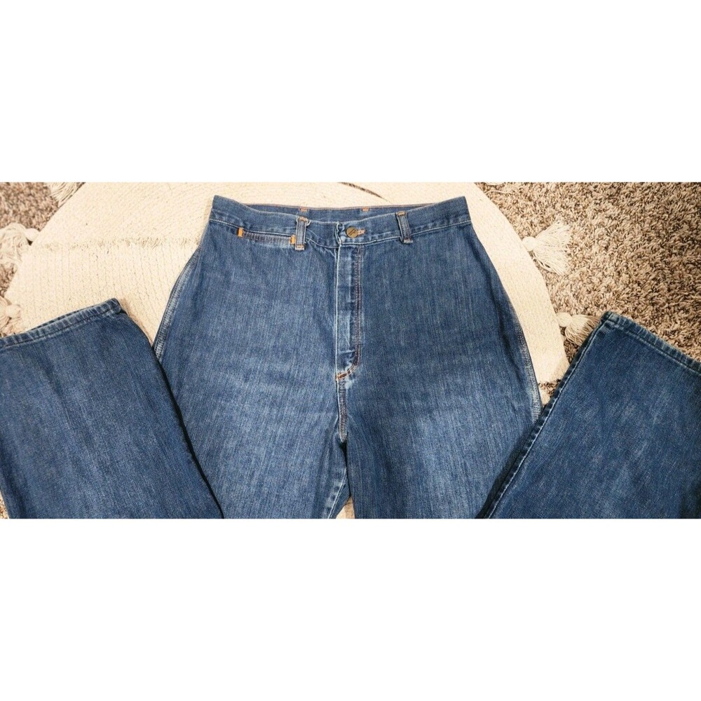 Wrangler Womens High Waist Hippie Jeans 70's Coin Pocket Made In USA Sz 30X33 - Picture 9 of 10